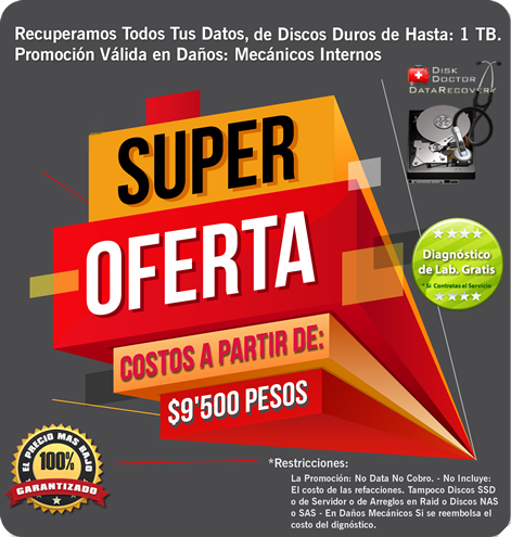 Representación de una falla mecánica en un disco duro